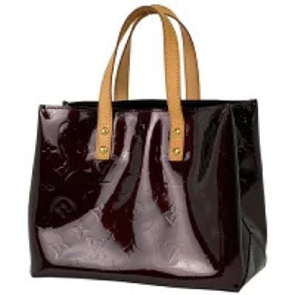 Louis Vuitton Lead Tote Bag Enamel Patent Vernis Leather Handbag Monogram